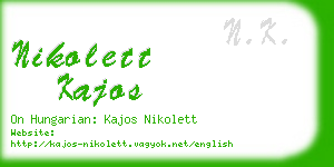 nikolett kajos business card